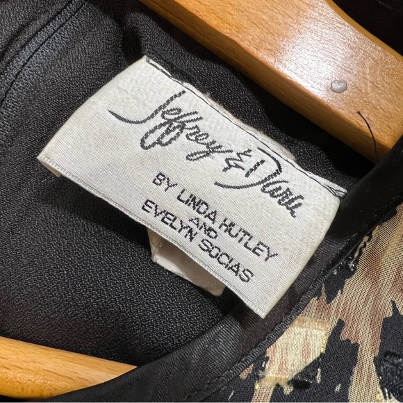 Vintage 80's Jeffrey & Dara Animal Print Wide Leg Jumpsuit - Picture 10 of 16